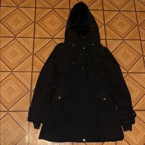 Zara Black Utility Hooded Jacket